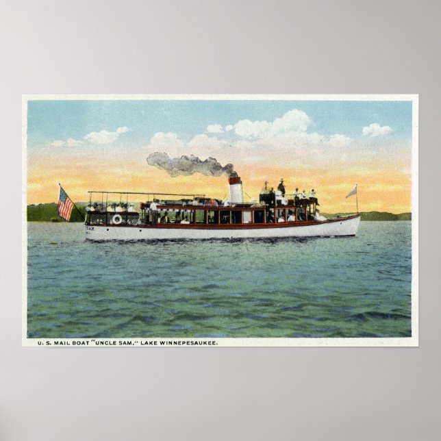 View of the US Mail Boat Uncle Sam Poster (Front)