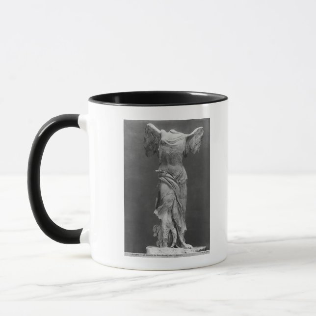 View of the Victory Samothrace in Louvre museum Mug (Left)