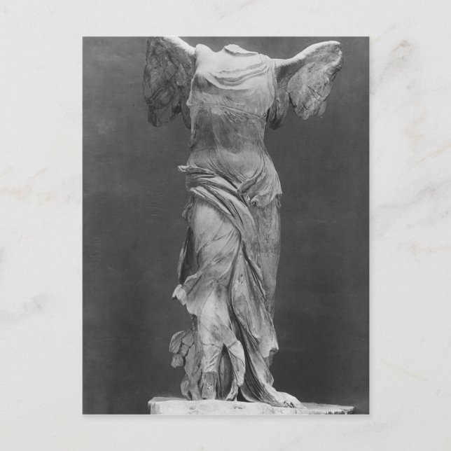 View of the Victory Samothrace in Louvre museum Postcard (Front)