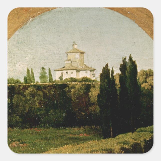 View of the Villa Medici, Rome Square Sticker (Front)