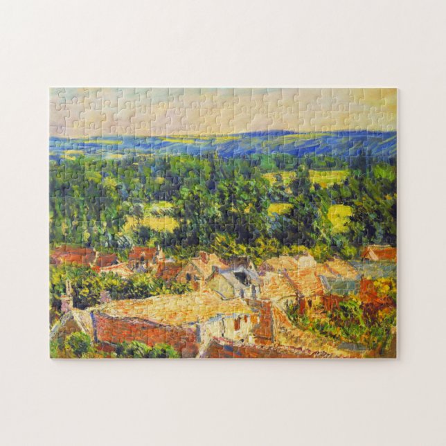 View of the Village of Giverny Monet Fine Art Jigsaw Puzzle (Horizontal)