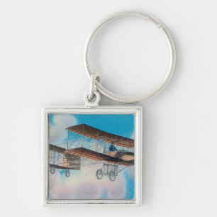 View of the Voisin BiplaneFrance Keychain
