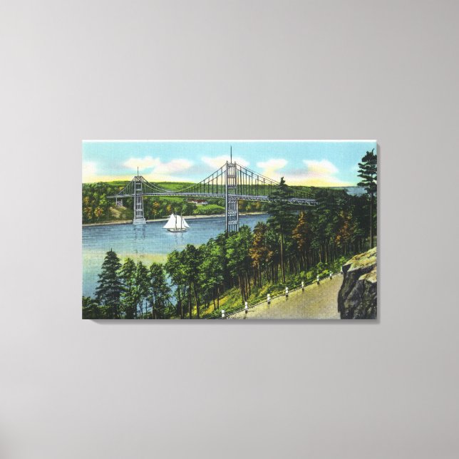 View of the Waldo-Hancock Bridge Canvas Print (Front)