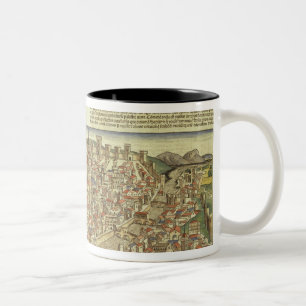 View of the walled city of Florence, from the Nure Two-Tone Coffee Mug