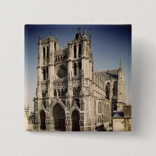 View of the West Facade, c.1220-70 2 Inch Square Button