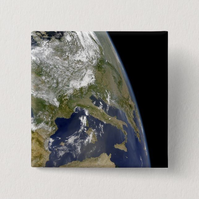 View of the western Mediterranean 2 Inch Square Button (Front)