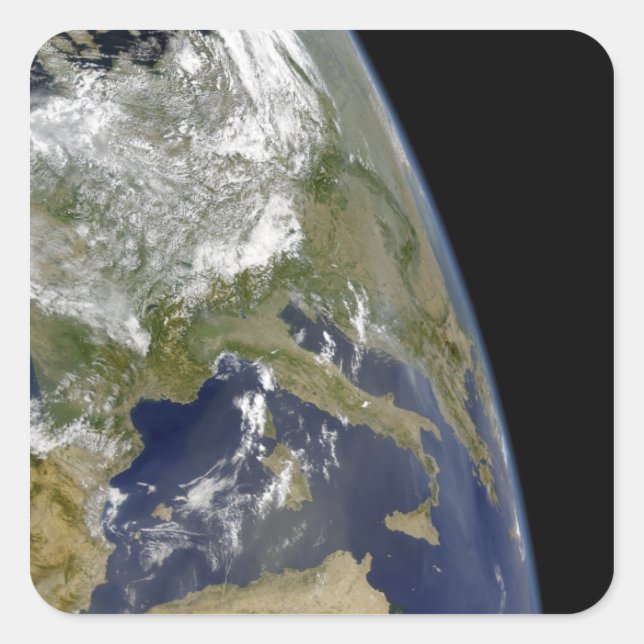 View of the western Mediterranean Square Sticker (Front)