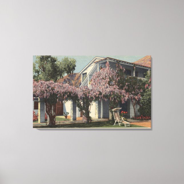 View of the Wisteria Pergola, Oasis Hotel Canvas Print (Front)