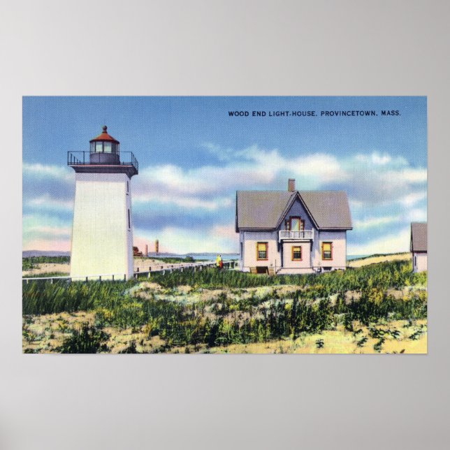 View of the Wood End Lighthouse Poster (Front)