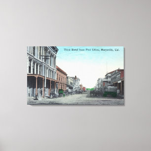 View of Third Street from the Post Office Canvas Print