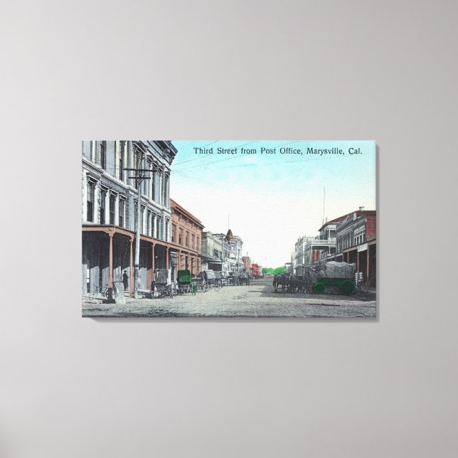 View of Third Street from the Post Office Canvas Print (Front)