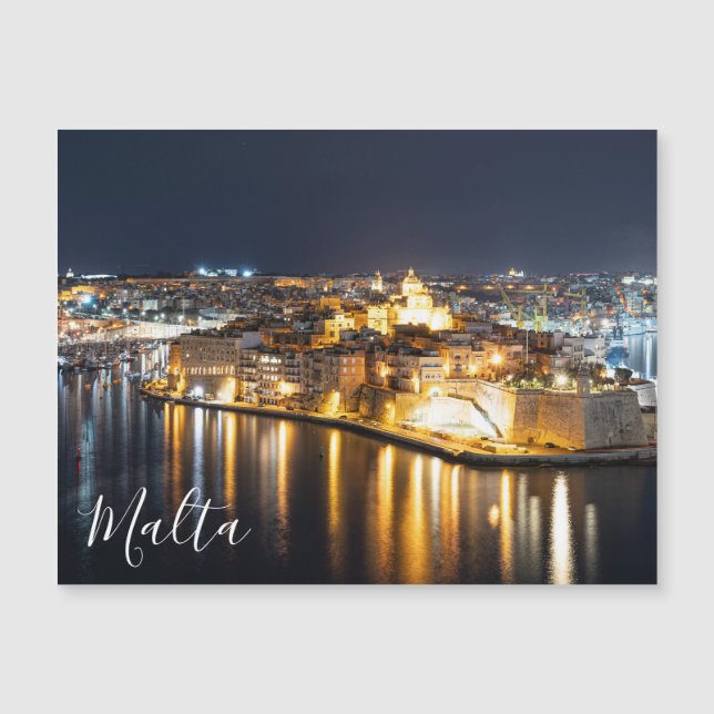 View of Three cities in Malta at night (Front)