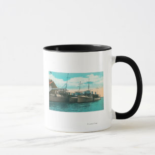 View of Three Torpedo Boat Destroyers in Dock Mug