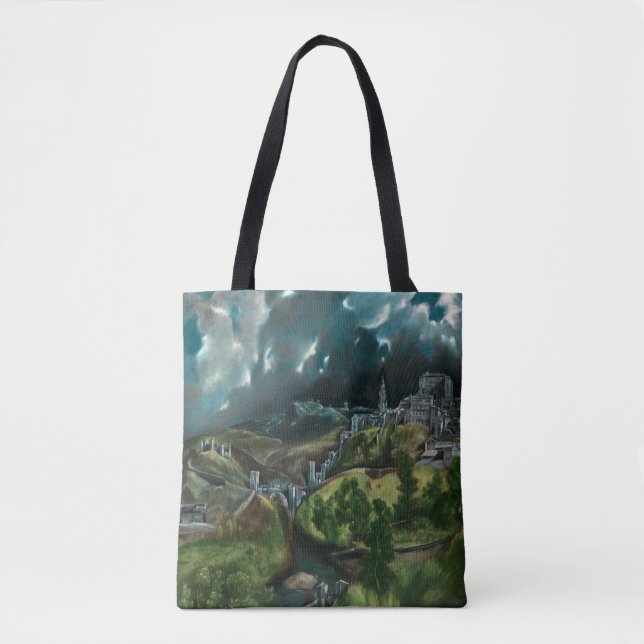 View of Toledo by El Greco Tote (Front)