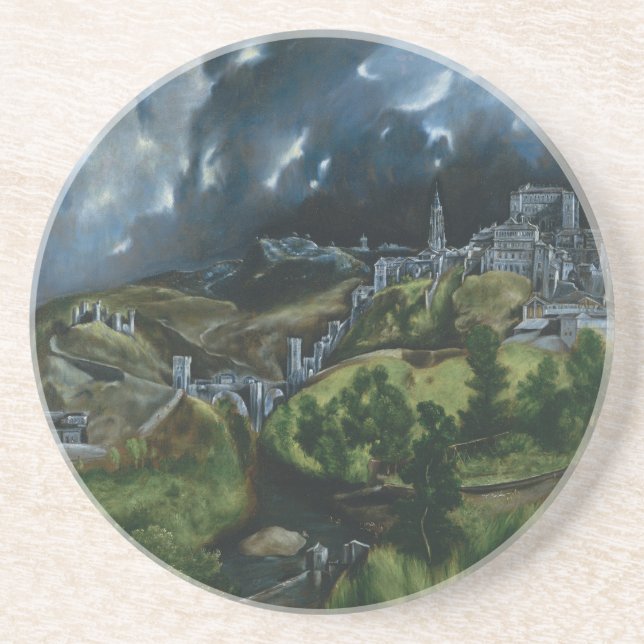 View of Toledo, El Greco Coaster (Front)