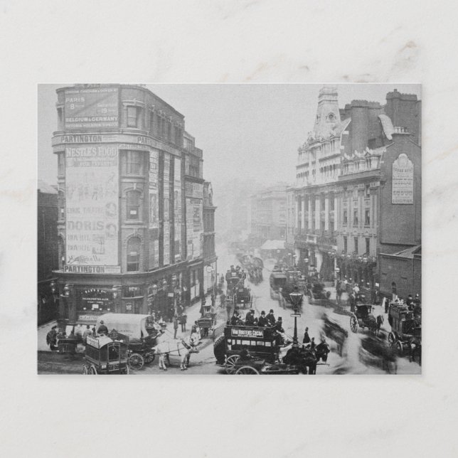 View of Tottenham Court Road, c.1885 Postcard (Front)