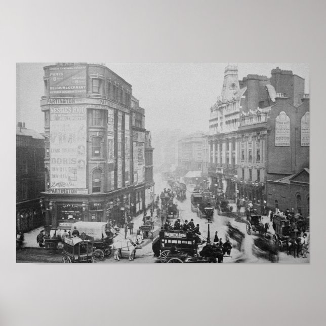 View of Tottenham Court Road, c.1885 Poster (Front)
