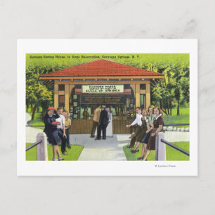 View of Tourists at the Hathorn Spring House Postcard