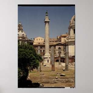 View of Trajan's Column, 113 AD Poster