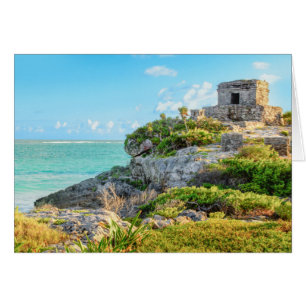 View Of Tulum Ruins, God Of Winds Temple, Mexico