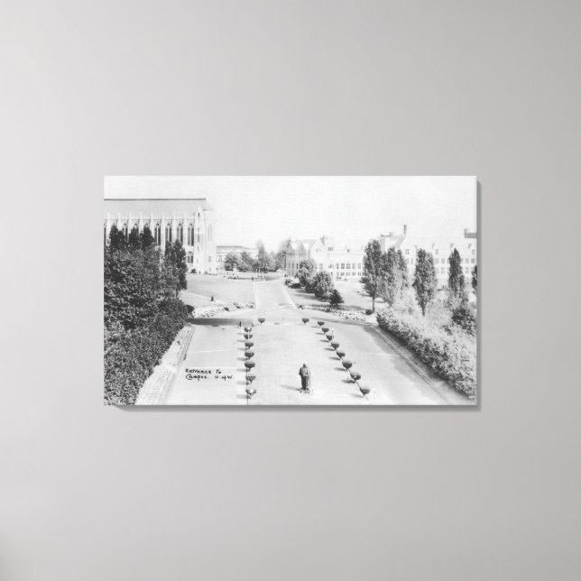 View of University of WA Campus Entrance Canvas Print (Front)