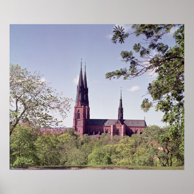 View of Uppsala Cathedral from the Castle Poster (Front)