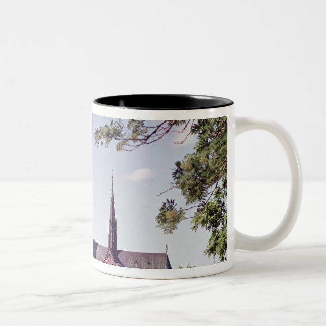 View of Uppsala Cathedral from the Castle Two-Tone Coffee Mug (Right)