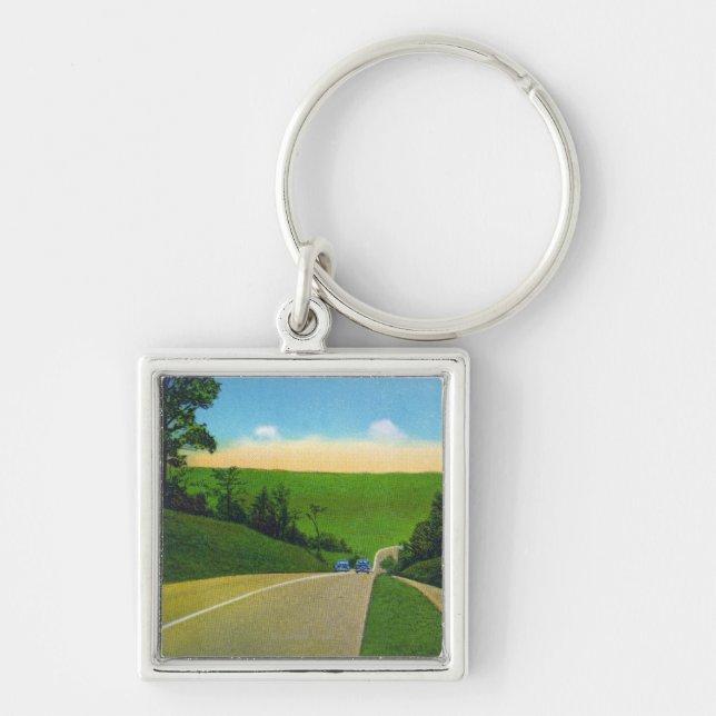 View of US Route 20 Keychain (Front)