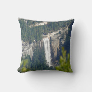 View of Vernal Falls from Glacier Point, CA Throw Pillow