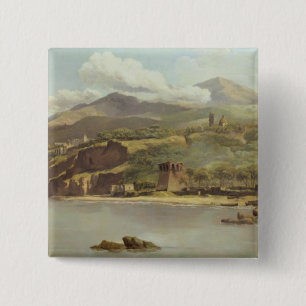 View of Vico Estense from Sorrento looking towards 2 Inch Square Button