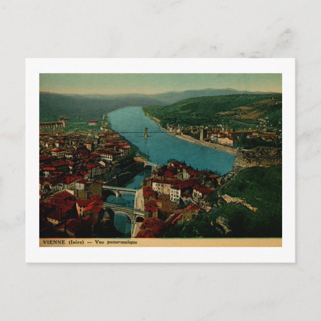 View of Vienne France Vintage Postcard (Front)