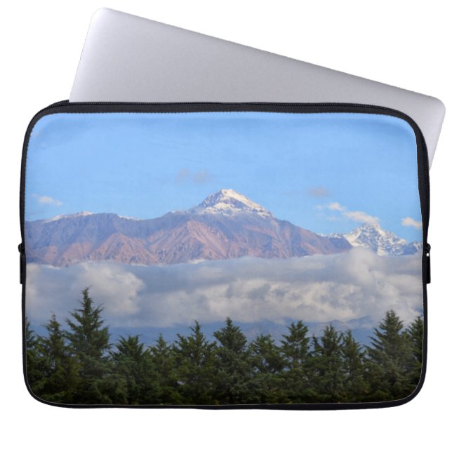 View Of Vineyard With Mountain On Background Laptop Sleeve (Front)