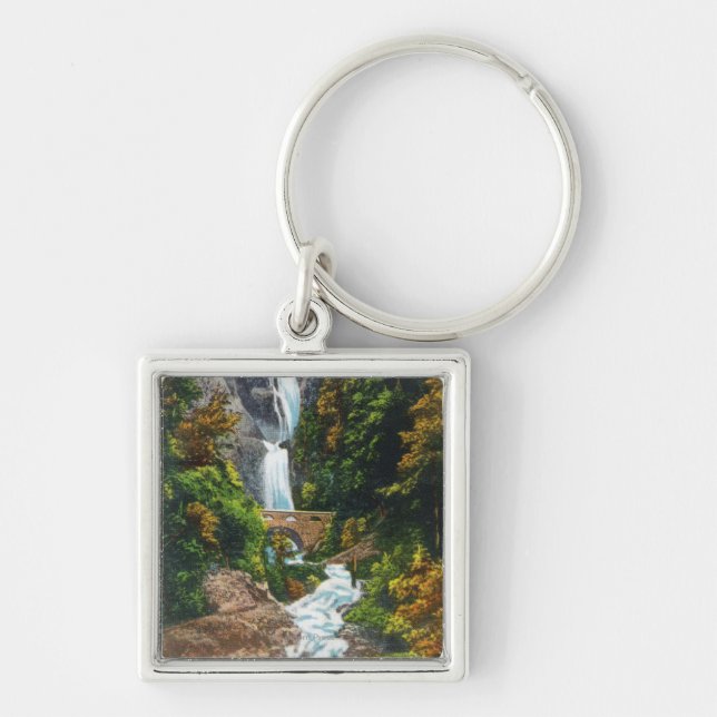 View of Wah-Kee-Na Falls Keychain (Front)