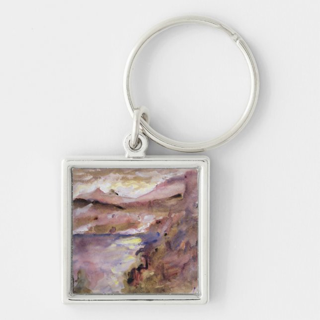 View of Walchen Lake, 1919 Keychain (Front)
