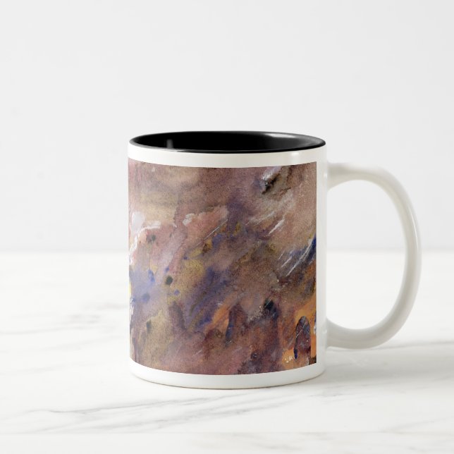 View of Walchen Lake, 1919 Two-Tone Coffee Mug (Right)