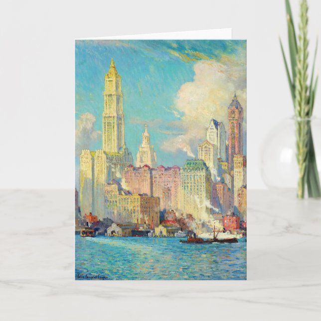 View of Wall Street | Colin Campbell Cooper Card (Front)