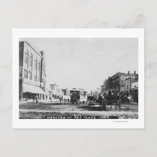 View of Webster Street Postcard (Front)