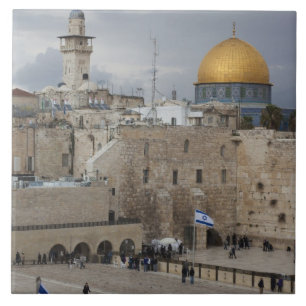 View of Western Wall Plaza, late afternoon Tile