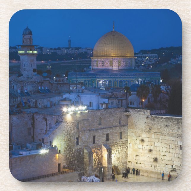 View of Western Wall Plaza, late evening Coaster (Front)