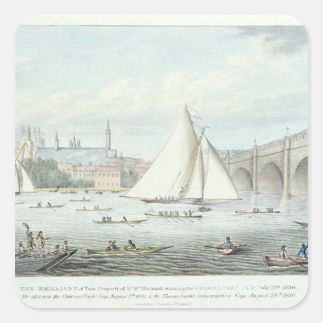 View of Westminster and the Bridge, with a Square Sticker (Front)