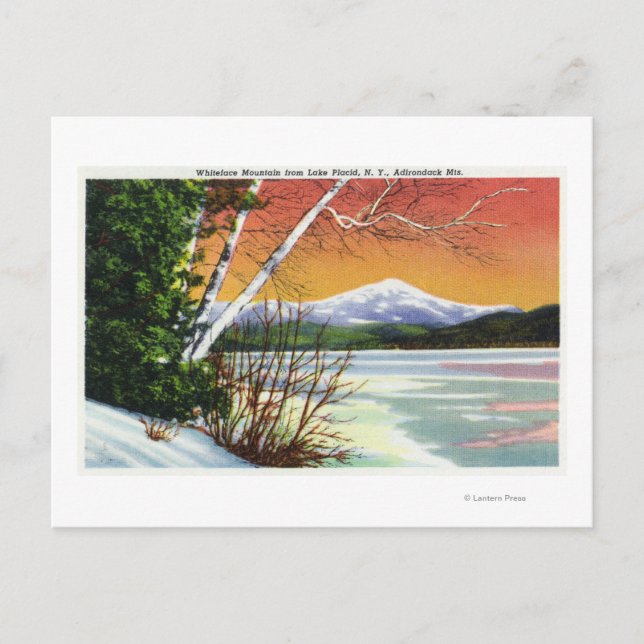 View of Whiteface Mountain from the Lake in Postcard (Front)