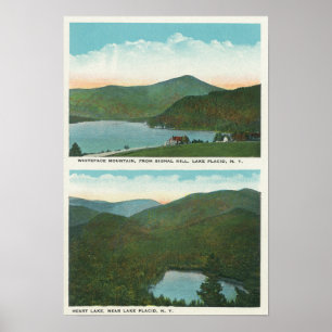 View of Whiteface Mt from Signal Hill, Heart Poster