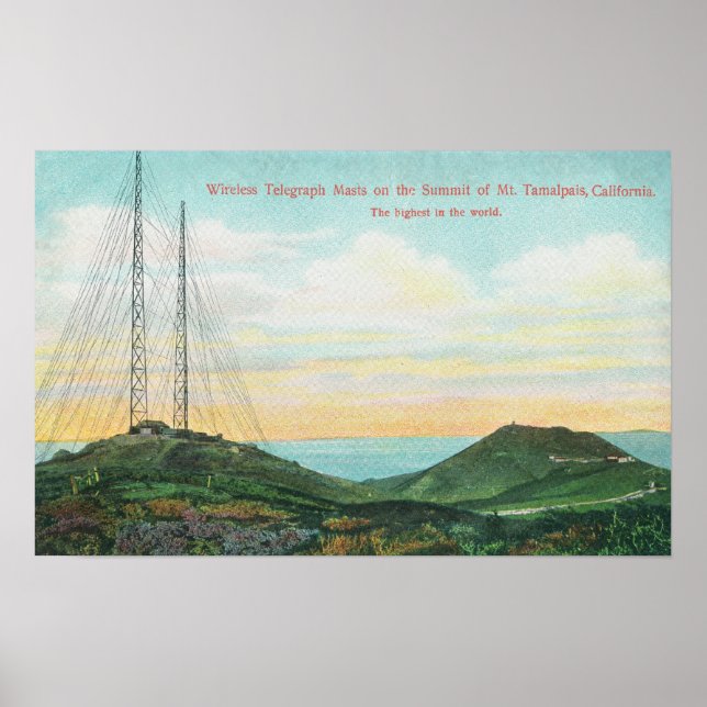 View of Wireless Telegraph Towers Poster (Front)
