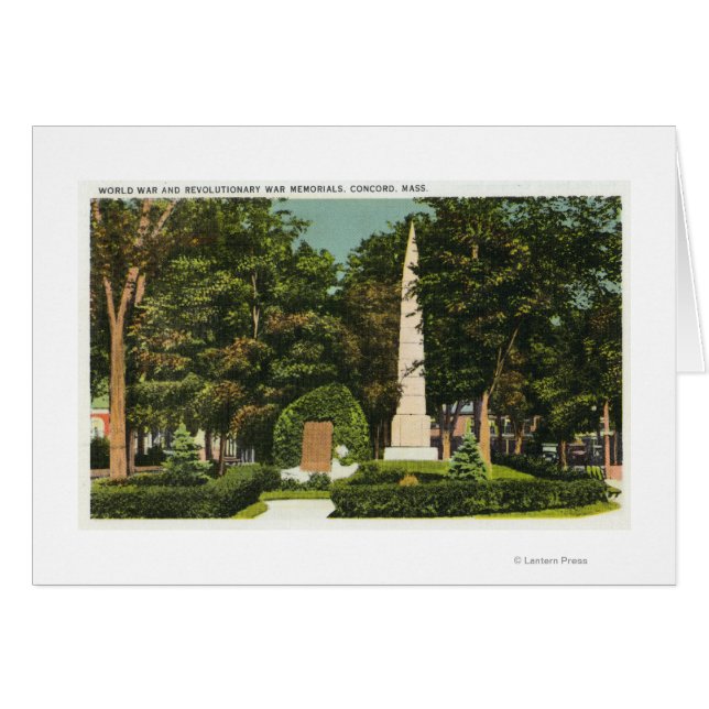 View of World War, Revolutionary War Memorials (Front Horizontal)