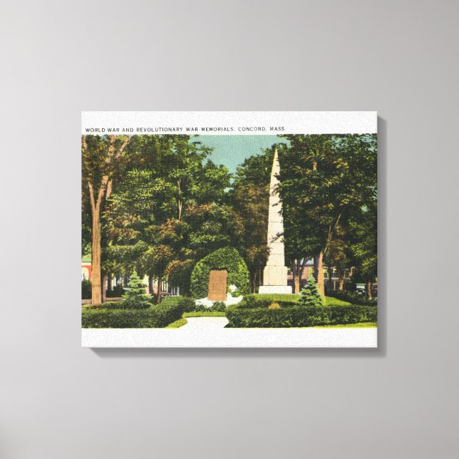 View of World War, Revolutionary War Memorials Canvas Print (Front)