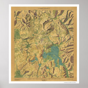 View Of Yellowstone WY MT ID 1915 Poster