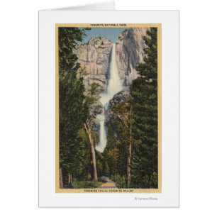 View of Yosemite Falls & Valley