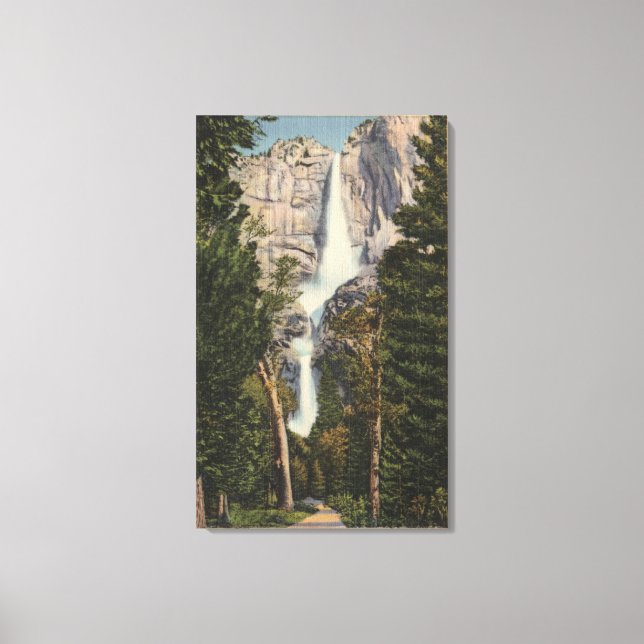 View of Yosemite Falls & Valley Canvas Print (Front)