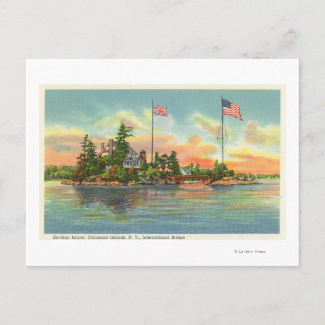 View of Zavikon Island Postcard (Front)
