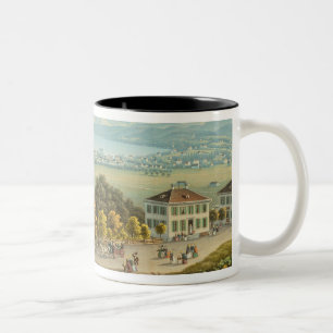 View of Zurich, c.1840 (w/c) Two-Tone Coffee Mug